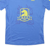 ADIDAS Mens Blue & Yellow B.A.A. 5K Graphic T-Shirt XS Short Sleeve Crew Neck