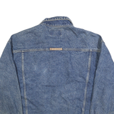 GEAR FOR SPORTS Mens Blue Cotton Denim Jacket L Button Plain Classic Style