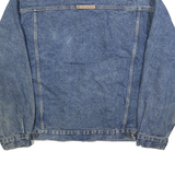 GEAR FOR SPORTS Mens Blue Cotton Denim Jacket L Button Plain Classic Style