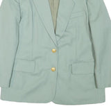 Womens Blue Classic Plain Blazer Jacket M Polyester Blend Button Up