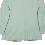 Womens Blue Classic Plain Blazer Jacket M Polyester Blend Button Up