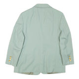 Womens Blue Classic Plain Blazer Jacket M Polyester Blend Button Up
