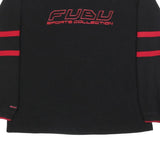 FUBU Womens Black & Red Sports Collection Patterned V-Neck Jumper XL Polyester