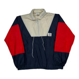 80'S Adidas Oversized Windbreaker - Medium Beige Nylon
