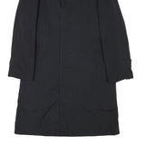 Mens Black Button Cotton Blend Regular Fit Long Sleeve Jacket S Plain Classic