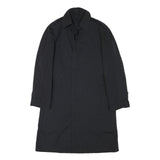 Mens Black Button Cotton Blend Regular Fit Long Sleeve Jacket S Plain Classic