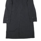 Mens Black Button Cotton Blend Regular Fit Long Sleeve Jacket S Plain Classic