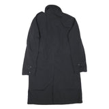 Mens Black Button Cotton Blend Regular Fit Long Sleeve Jacket S Plain Classic