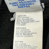 Planet Hollywood Graphic Hoodie - Medium Black Cotton Blend