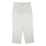 DOCKERS Mens White Relaxed Straight Trousers Cotton Blend W31 L28 Casual