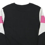 FILA Womens Black & Pink Colourblock Crew Neck S Sweatshirt Cotton Blend