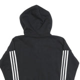 ADIDAS Womens Black Zip Up Hoodie S Cotton Blend Sportswear