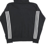 ADIDAS Womens Black Zip Up Hoodie S Cotton Blend Sportswear