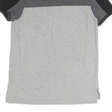 TOMMY HILFIGER Mens Grey & Black Short Sleeve Colourblock Polo Shirt M Casual