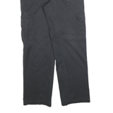 DICKIES Mens Cotton Blend Black Regular Straight Trousers W29 L30 Workwear Zip
