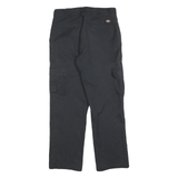 DICKIES Mens Cotton Blend Black Regular Straight Trousers W29 L30 Workwear Zip