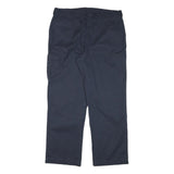 DICKIES Womens Cotton Blend Navy Regular Straight Trousers W34 L30 Workwear Zip
