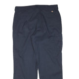 DICKIES Womens Cotton Blend Navy Regular Straight Trousers W34 L30 Workwear Zip