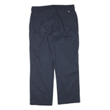 DICKIES Womens Cotton Blend Navy Regular Straight Trousers W34 L30 Workwear Zip