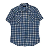Diesel Checked Short Sleeve Shirt - Large White Cotton