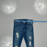 True Religion Skinny Jeans - 30W UK 8 Blue Cotton
