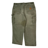 Carhartt Carpenter Trousers - 36W 30L Green Cotton