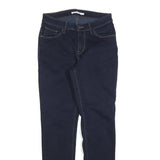 LEVI'S Womens Slim Dark Blue Denim Slim Jeans W29 L30 Stylish Classic Zip