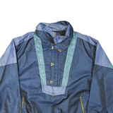 Mens Blue & Purple Polyester Woven Colourblock Windbreaker XL Zip Jacket Relaxed