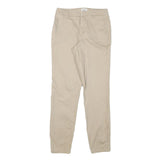 ONLY Womens Slim Beige Cotton Blend Slim Leg Trousers W26 L29 Casual Everyday