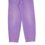 LEE Womens Cotton Blend Purple Relaxed Straight Trousers W22 L28 Casual Comfort
