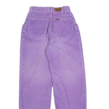 LEE Womens Cotton Blend Purple Relaxed Straight Trousers W22 L28 Casual Comfort