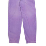 LEE Womens Cotton Blend Purple Relaxed Straight Trousers W22 L28 Casual Comfort