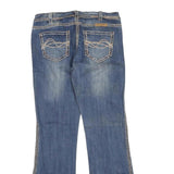 COWGIRL TUFF Womens Blue Regular Bootcut Denim Stone Wash Jeans W32 L30 Detailed