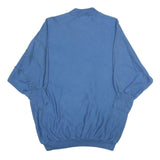 SLOPPY JOE'S Womens Blue Cotton Blend Sweatshirt One Size Crew Neck Casual