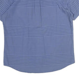 LEVI'S Mens Blue Striped Shirt L Casual Cotton Short Sleeve Button Pocket
