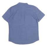 LEVI'S Mens Blue Striped Shirt L Casual Cotton Short Sleeve Button Pocket