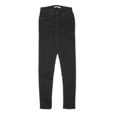 LEVI'S Womens Slim Black Denim Skinny Jeans Cotton Blend W25 L31 Stylish Fit