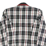 MELISSA Womens Black & White & Red Checked Blazer Jacket UK 10 Polyester Blend
