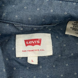 Levis Polka Dot Shirt - Large Blue Cotton