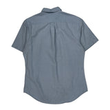Ralph Lauren Slim Fit Short Sleeve Shirt - Large Blue Cotton