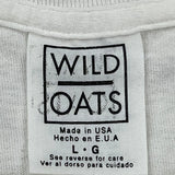 Budweiser Wild Oats Graphic T-Shirt - Large White Cotton