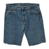 Levis Denim Shorts - 32W 10L Blue Denim