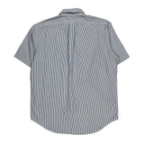 Ralph Lauren Striped Short Sleeve Shirt - Large Blue Cotton