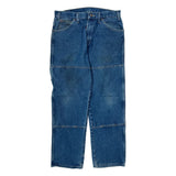 Dickies Double Knee Carpenter Jeans - 36W 31L Blue Denim