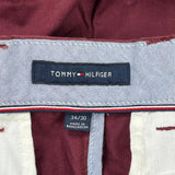 Tommy Hilfiger Chinos - 36W 30L Burgundy Cotton