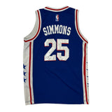 Philadelphia 76ers #25 Simmons Nike NBA Jersey - Medium Blue Polyester
