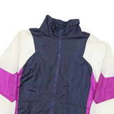 PRO SPIRIT Womens Navy & Purple & Cream Nylon Zip Jacket XL Windbreaker Sports