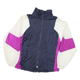 PRO SPIRIT Womens Navy & Purple & Cream Nylon Zip Jacket XL Windbreaker Sports