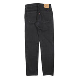 LEVI'S 501CT Womens Jeans Black Classic Straight Denim Raw W28 L29