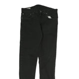 LEVI'S 512 Womens Jeans Black Regular Skinny Denim Raw W32 L30 Zip Cotton